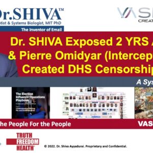 Dr. SHIVA Exposed 2 YRS AGO DHS & Pierre Omidyar (Intercept Founder) Created DHS Censorship Network